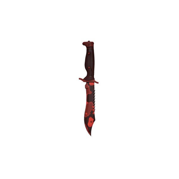 Bowie Knife - Red Camo