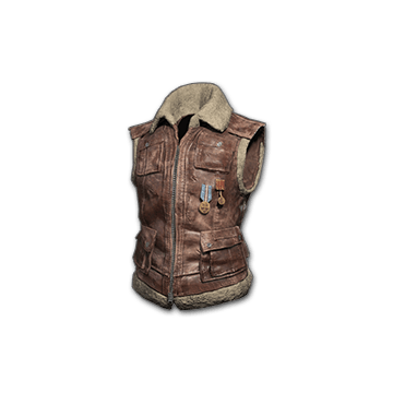 Sleeveless Biker Jacket (Brown)