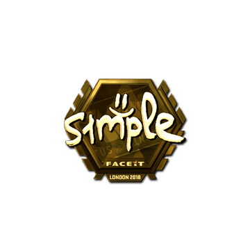 Sticker | s1mple (Gold) | London 2018