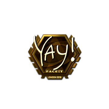 Sticker | yay (Gold) | London 2018