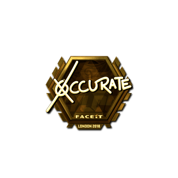 Sticker | xccurate (Gold) | London 2018