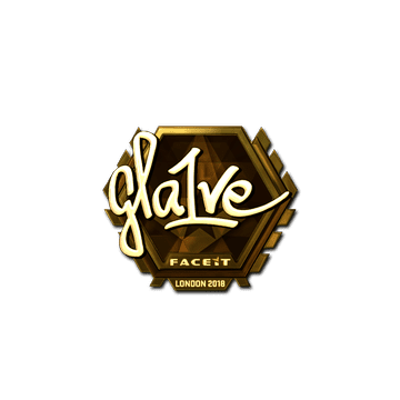 Sticker | gla1ve (Gold) | London 2018