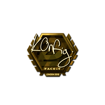 Sticker | k0nfig (Gold) | London 2018