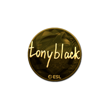 Sticker | tonyblack (Gold) | Katowice 2019