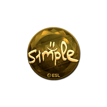 Sticker | s1mple (Gold) | Katowice 2019