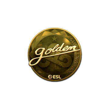 Sticker | Golden (Gold) | Katowice 2019