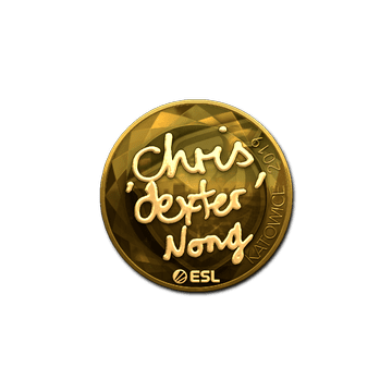 Sticker | dexter (Gold) | Katowice 2019