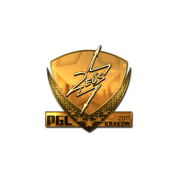 Sticker | Zeus (Gold) | Krakow 2017