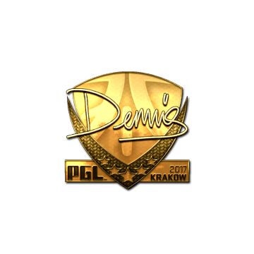 Sticker | dennis (Gold) | Krakow 2017