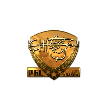 Sticker | chrisJ (Gold) | Krakow 2017