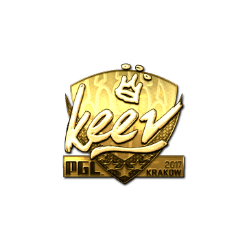 Sticker | keev (Gold) | Krakow 2017