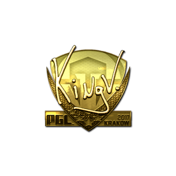 Sticker | kNgV- (Gold) | Krakow 2017