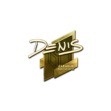 Sticker | denis (Gold) | Boston 2018