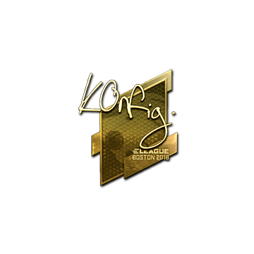Sticker | k0nfig (Gold) | Boston 2018