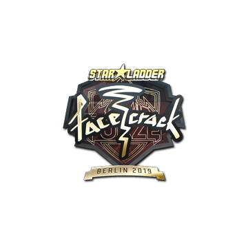 Sticker | facecrack (Gold) | Berlin 2019