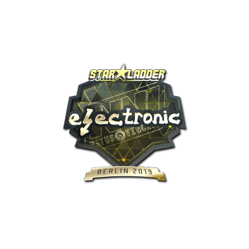 Sticker | electronic (Gold) | Berlin 2019