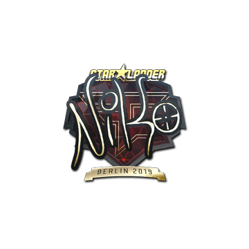 Sticker | NiKo (Gold) | Berlin 2019