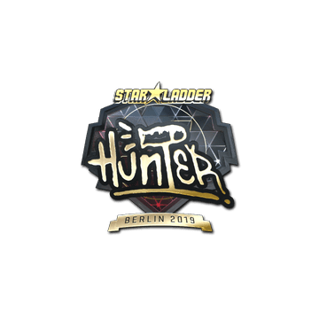 Sticker | huNter- (Gold) | Berlin 2019