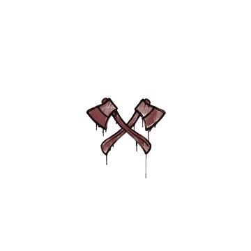 Sealed Graffiti | X-Axes (Brick Red)