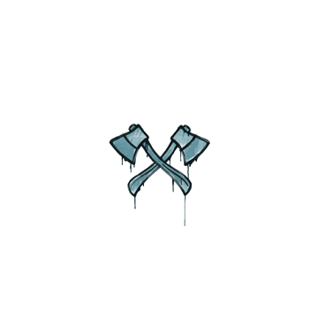 Sealed Graffiti | X-Axes (Wire Blue)