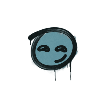 Sealed Graffiti | Smirk (Wire Blue)