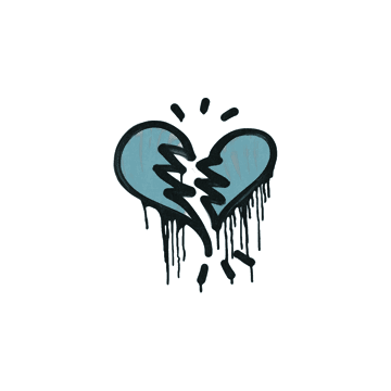 Sealed Graffiti | Broken Heart (Wire Blue)