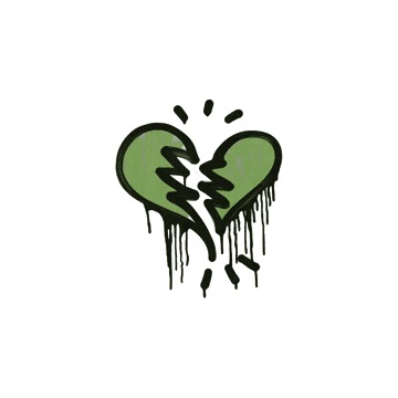 Sealed Graffiti | Broken Heart (Battle Green)