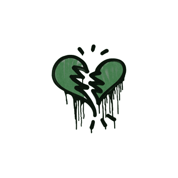 Sealed Graffiti | Broken Heart (Jungle Green)