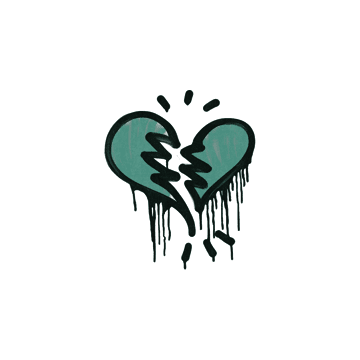 Sealed Graffiti | Broken Heart (Frog Green)