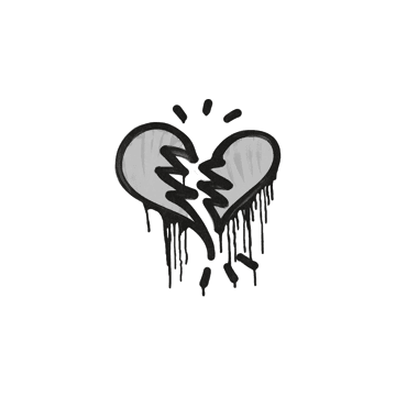 Sealed Graffiti | Broken Heart (Shark White)